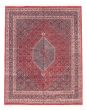 Bordered  Traditional Red Area rug 9x12 Indian Hand-knotted 376199