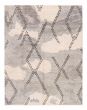 Modern Grey Area rug 6x9 Indian Hand-knotted 379019