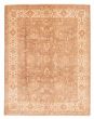 Bordered  Traditional Brown Area rug 6x9 Afghan Hand-knotted 379306