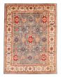 Bordered  Geometric Grey Area rug 6x9 Afghan Hand-knotted 381927