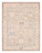Bordered  Transitional Grey Area rug 6x9 Pakistani Hand-knotted 382202