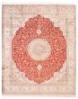 Bordered  Traditional Brown Area rug 6x9 Chinese Hand-knotted 388074