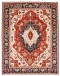 Bordered  Traditional Red Area rug 9x12 Afghan Hand-knotted 388116