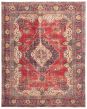 Traditional Vintage/Distressed Red Rectangle 9x12 Turkish Hand-knotted 424248