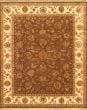 Traditional Brown Area rug 6x9 Indian Hand-knotted 3212