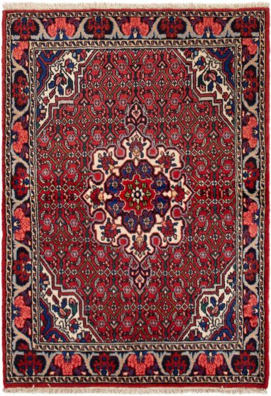 Bordered  Vintage Red Area rug 3x5 Persian Hand-knotted 302585