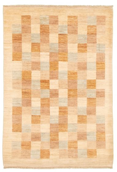 Casual  Transitional Ivory Area rug 3x5 Pakistani Hand-knotted 331458