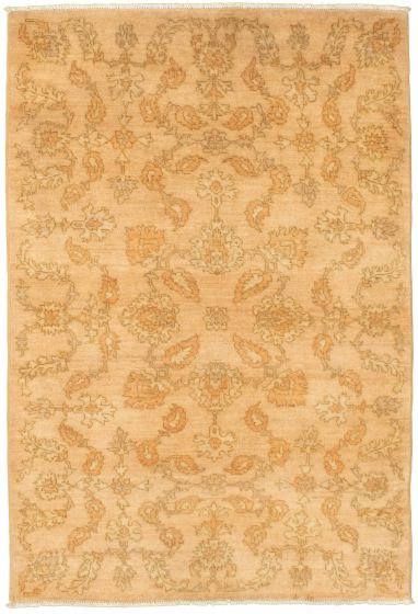 Floral  Transitional Brown Area rug 3x5 Pakistani Hand-knotted 338879