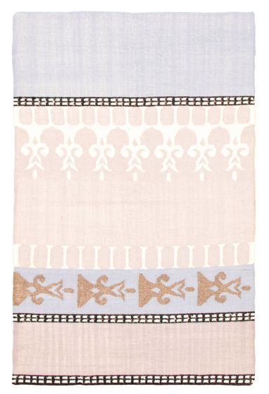 Flat-weaves & Kilims  Transitional Grey Area rug 5x8 Turkish Flat-weave 344496
