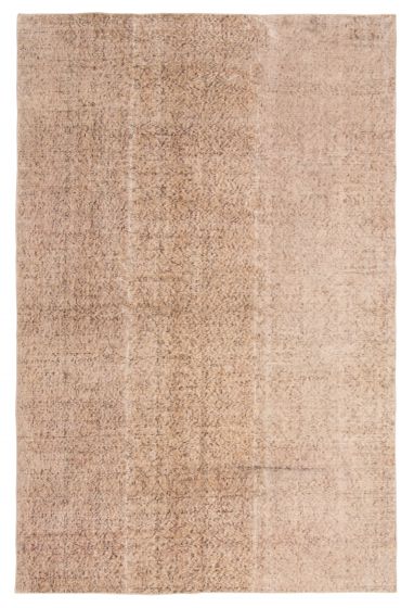 Transitional  Vintage Brown Area rug 5x8 Turkish Hand-knotted 365207