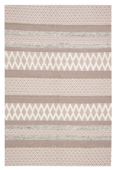 Carved  Tribal Ivory Area rug 5x8 Indian Flat-Weave 374604