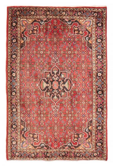 Bordered  Traditional Red Area rug 3x5 Persian Hand-knotted 382446