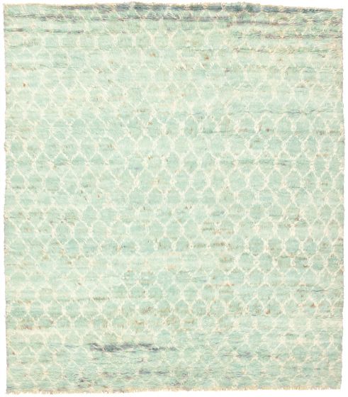 Casual  Moroccan Blue Area rug 6x9 Pakistani Hand-knotted 311250