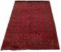 Bordered  Tribal Red Area rug 5x8 Afghan Hand-knotted 312297