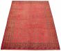 Bordered  Tribal Red Area rug 6x9 Russia Hand-knotted 320137