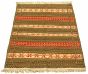 Turkish Ottoman Kashkoli 3'2" x 4'8" Flat-Weave Wool Tapestry Kilim 