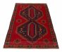 Afghan Kazak 3'7" x 6'0" Hand-knotted Wool Red Rug