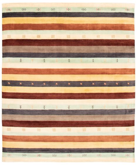 Gabbeh  Tribal Multi Area rug 6x9 Indian Hand Loomed 370748