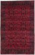 GeometricTribal Red Area rug 4x6 Afghan Hand-knotted 204506