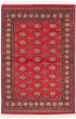 Traditional Red Area rug 3x5 Pakistani Hand-knotted 205004