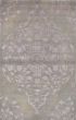 Transitional Grey Area rug 5x8 Indian Hand-knotted 221778
