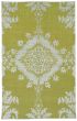 Casual  Transitional Green Area rug 5x8 Indian Hand-knotted 250231