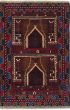 Bordered  Tribal Brown Area rug 3x5 Afghan Hand-knotted 252341