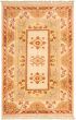 Bordered  Traditional Ivory Area rug 6x9 Turkish Hand-knotted 293188