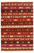 Carved  Tribal Red Area rug 3x5 Turkish Hand-knotted 332698