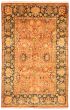 Bordered  Traditional Brown Area rug 5x8 Pakistani Hand-knotted 336208