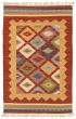 Flat-weaves & Kilims  Traditional Red Area rug 3x5 Turkish Flat-weave 339239
