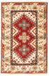 Bordered  Traditional Ivory Area rug 3x5 Indian Hand-knotted 347348