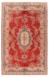 Bordered  Traditional Red Area rug Unique Turkish Hand-knotted 347692