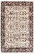 Bordered  Traditional Ivory Area rug 5x8 Indian Hand-knotted 348397