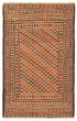 Bordered  Tribal Red Area rug 3x5 Afghan Flat-weave 356298