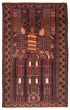 Bordered  Tribal Brown Area rug 3x5 Afghan Hand-knotted 358281