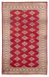 Bordered  Traditional Red Area rug 5x8 Pakistani Hand-knotted 359491