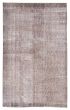 Overdyed  Traditional Grey Area rug 5x8 Turkish Hand-knotted 362738