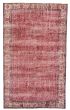 Bordered  Vintage Red Area rug 5x8 Turkish Hand-knotted 363440