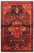 Bordered  Traditional Black Area rug 4x6 Persian Hand-knotted 364943