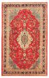 Bordered  Traditional Red Area rug 6x9 Persian Hand-knotted 366045