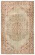 Bordered  Vintage Green Area rug 5x8 Turkish Hand-knotted 368898