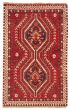 Bordered  Traditional Red Area rug 3x5 Turkish Hand-knotted 370944