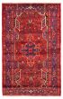 Bordered  Traditional Red Area rug 4x6 Persian Hand-knotted 371201