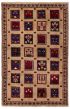 Bordered  Tribal Brown Area rug 3x5 Afghan Hand-knotted 372628