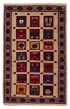Bordered  Tribal Brown Area rug 3x5 Afghan Hand-knotted 372687