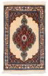 Bordered  Traditional Ivory Area rug 2x3 Persian Hand-knotted 373584
