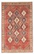 Bordered  Traditional Red Area rug 5x8 Persian Hand-knotted 373705