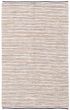Bohemian  Tribal Ivory Area rug 5x8 Indian Flat-Weave 376045