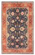 Bordered  Traditional Blue Area rug 5x8 Indian Hand-knotted 377787